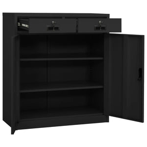 Ντουλάπα Γραφείου Ανθρακί 90 x 40 x 102 εκ. Ατσάλινη