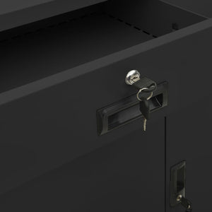 Ντουλάπα Γραφείου Ανθρακί 90 x 40 x 102 εκ. Ατσάλινη