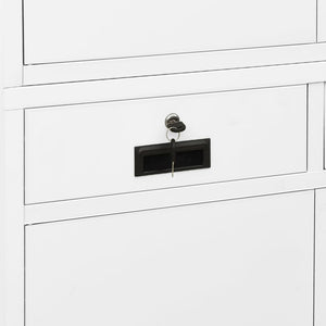 Ντουλάπα Γραφείου Λευκή 90 x 40 x 180 εκ. Ατσάλινη