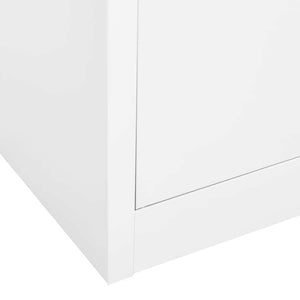 Ντουλάπα Γραφείου Λευκή 90 x 40 x 180 εκ. Ατσάλινη