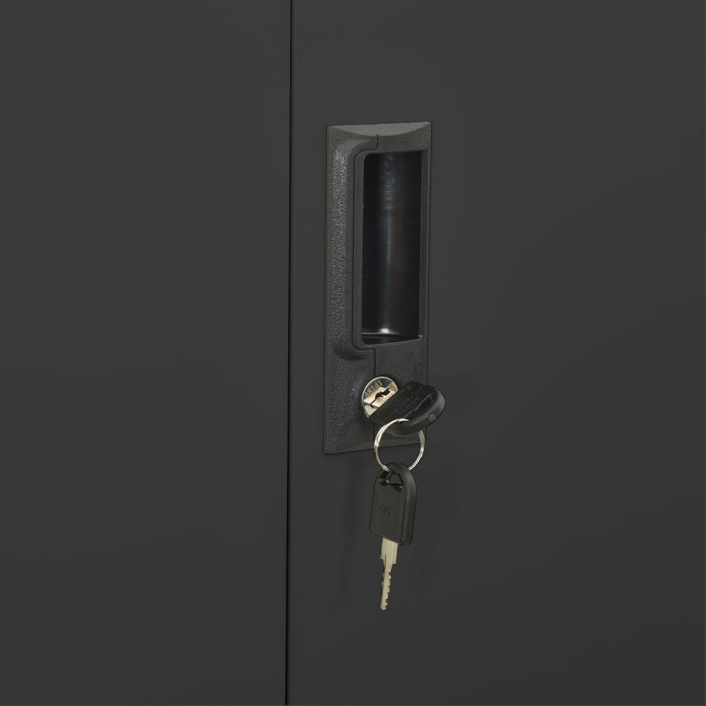 Ντουλάπα Γραφείου Ανθρακί 90 x 40 x 180 εκ. Ατσάλινη