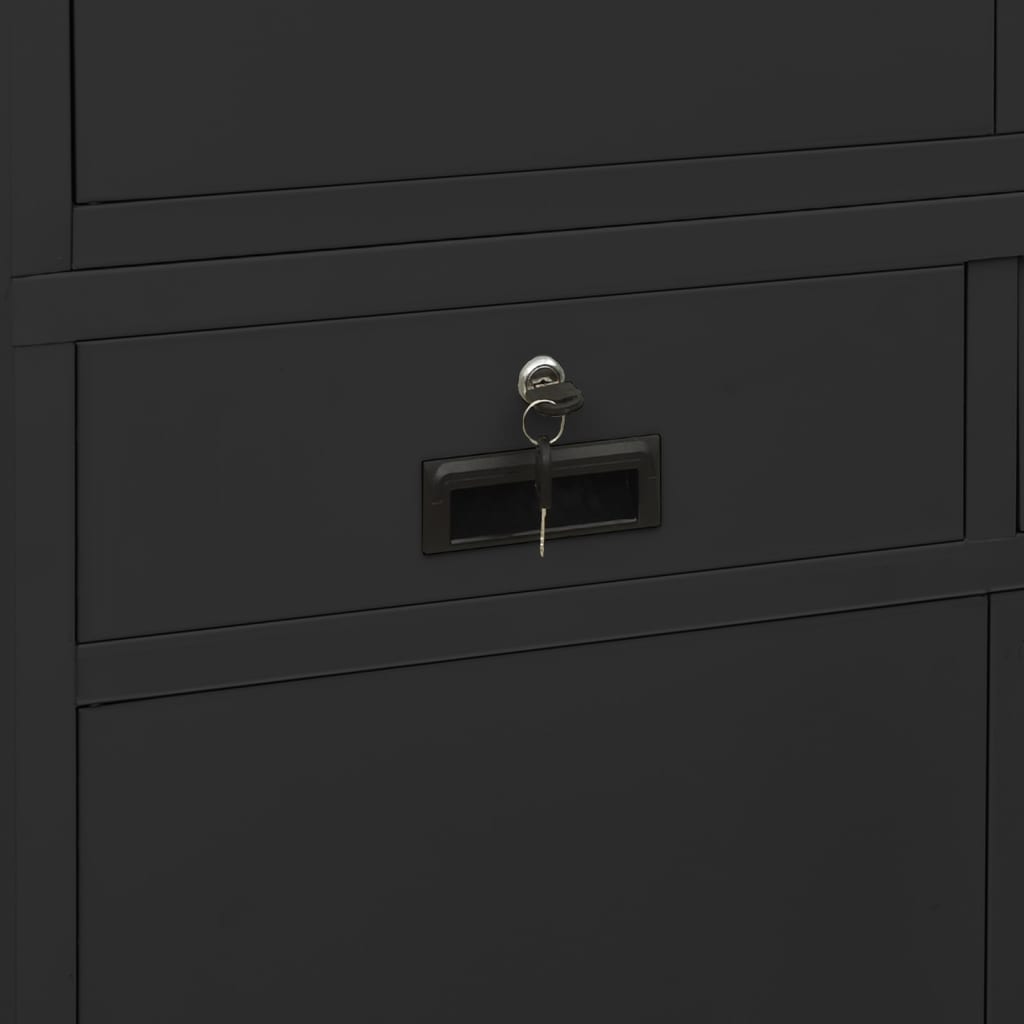 Ντουλάπα Γραφείου Ανθρακί 90 x 40 x 180 εκ. Ατσάλινη