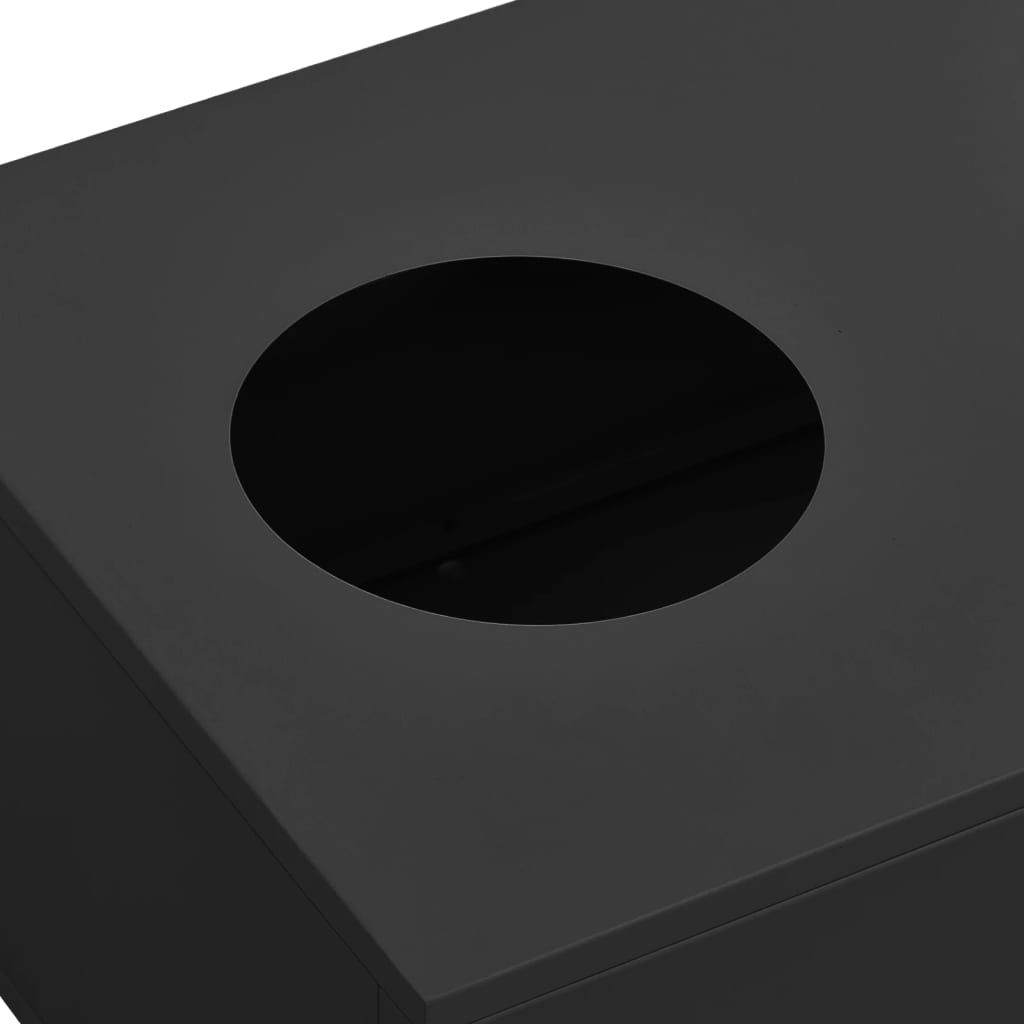 Ανθοδοχείο Ανθρακί 90 x 40 x 23 εκ. Ατσάλινο - Pakobazaar