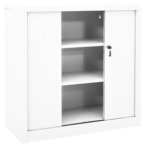 Ντουλάπι με Συρόμενη Πόρτα Λευκό 90 x 40 x 90 εκ. Ατσάλινο - Pakobazaar