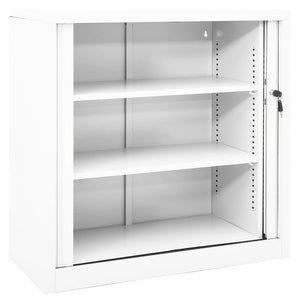 Ντουλάπι με Συρόμενη Πόρτα Λευκό 90 x 40 x 90 εκ. Ατσάλινο - Pakobazaar