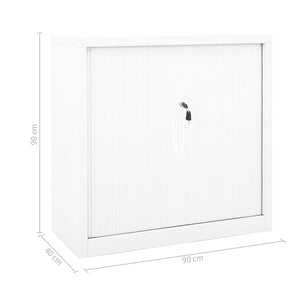 Ντουλάπι με Συρόμενη Πόρτα Λευκό 90 x 40 x 90 εκ. Ατσάλινο - Pakobazaar
