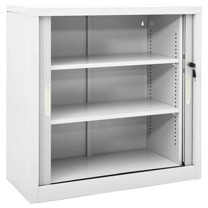 Ντουλάπι με Συρόμενη Πόρτα Γκρι 90 x 40 x 90 εκ. Ατσάλινο
