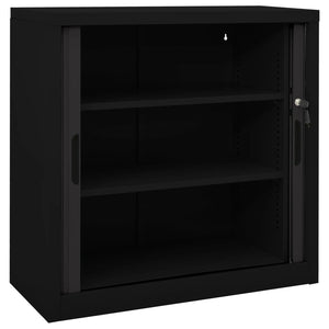 Ντουλάπι με Συρόμενη Πόρτα Μαύρο 90 x 40 x 90 εκ. Ατσάλινο