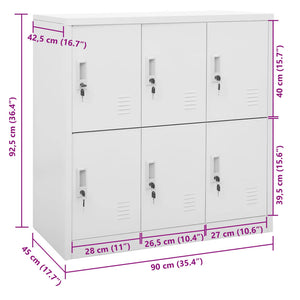 Φοριαμός Ανοιχτό Γκρι 90 x 45 x 92,5 εκ. Ατσάλινος