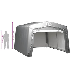 Τέντα Αποθήκευσης Γκρι 370 x 370 εκ. Ατσάλινη - PAKOBAZAAR