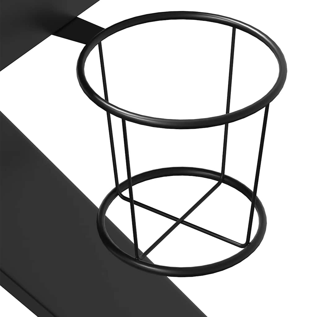 Γραφείο Gaming Μαύρο 90 x 60 x 75 εκ. με Πόδια σε Σχήμα Κ