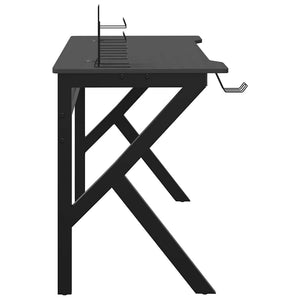 Γραφείο Gaming Μαύρο 110 x 60 x 75 εκ. με Πόδια σε Σχήμα Κ