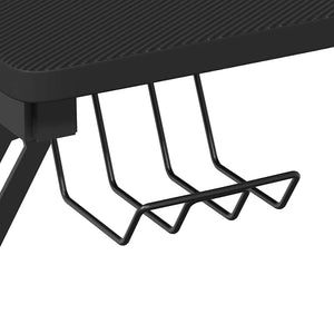 Γραφείο Gaming Μαύρο 90 x 60 x 75 εκ. με Πόδια σε Σχήμα Υ