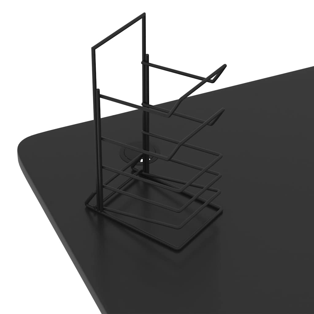 Γραφείο Gaming Μαύρο & Κόκκινο 90x60x75 εκ. με Πόδια σε Σχήμα Υ