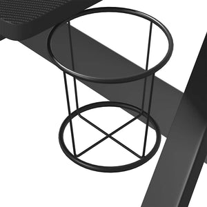 Γραφείο Gaming Μαύρο 90 x 60 x 75 εκ. με Πόδια σε Σχήμα ΖΖ