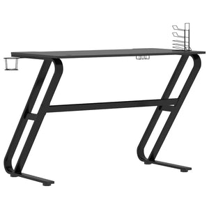 Γραφείο Gaming Μαύρο 110 x 60 x 75 εκ. με Πόδια σε Σχήμα ΖΖ - Pakobazaar