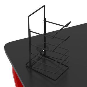 Γραφείο Gaming Μαύρο/Κόκκινο 110x60x75 εκ. με Πόδια σε Σχήμα ΖΖ