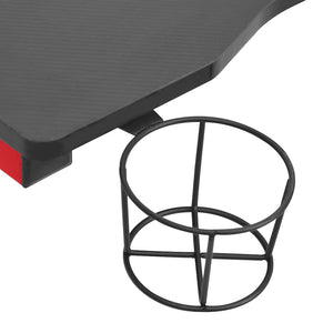 Γραφείο Gaming με LED Μαύρο/Κόκκινο 90x60x75εκ Πόδια σε Σχήμα Y