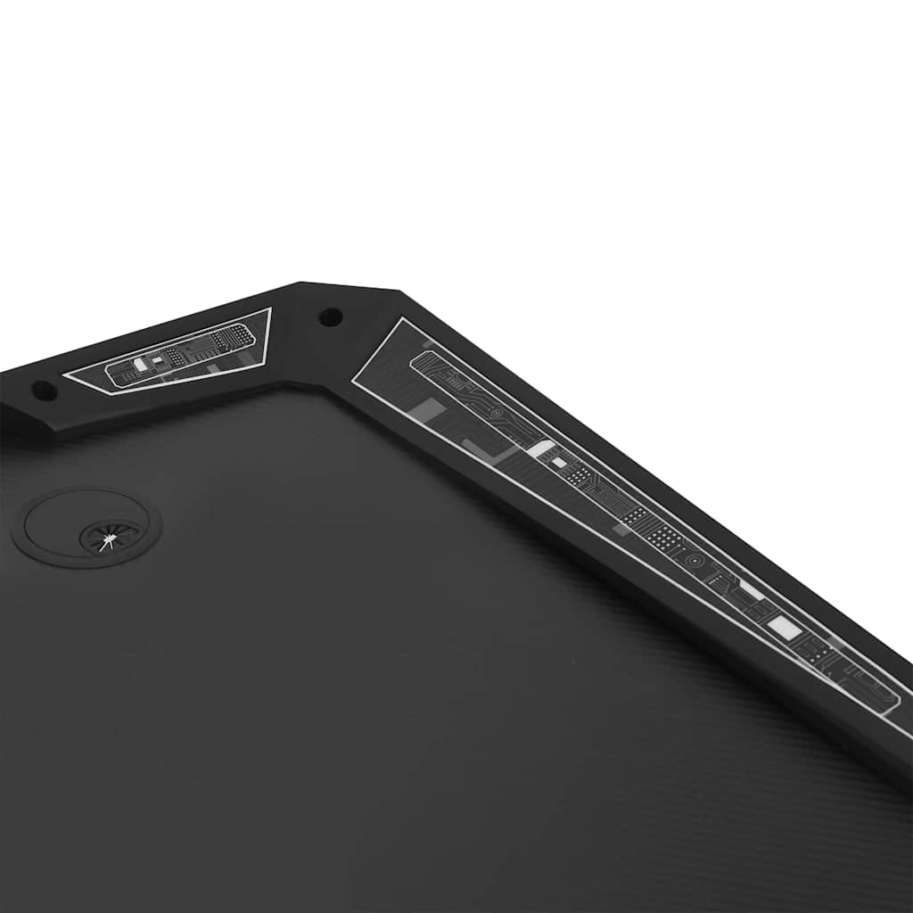 Γραφείο Gaming με LED Μαύρο/Κόκκινο 90x60x75εκ Πόδια σε Σχήμα Y