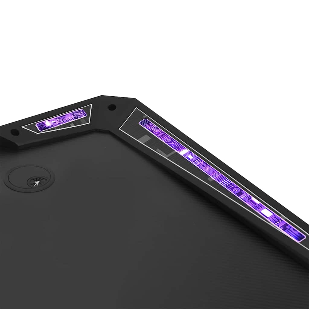 Γραφείο Gaming με LED Μαύρο/Κόκκινο 90x60x75εκ Πόδια σε Σχήμα Y