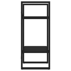 Βιβλιοθήκη με 2 Ράφια Μαύρη 40 x 30 x 70 εκ. από Επεξ. Ξύλο