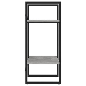 Βιβλιοθήκη με 2 Ράφια Γκρι Σκυρ. 40 x 30 x 70 εκ. Επεξ. Ξύλο