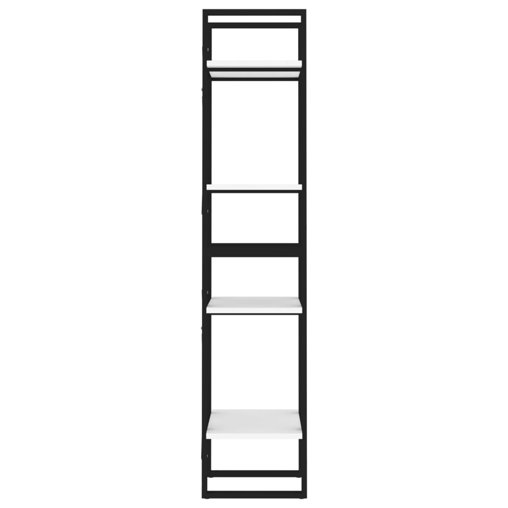 Βιβλιοθήκη με 4 Ράφια Λευκή 40 x 30 x 140 εκ. από Επεξ. Ξύλο
