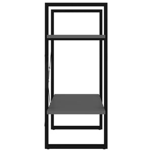 Βιβλιοθήκη με 2 Ράφια Γκρι 60 x 30 x 70 εκ. από Επεξ. Ξύλο