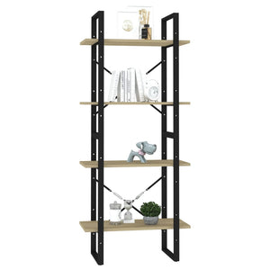 Βιβλιοθήκη με 4 Ράφια Sonoma Δρυς 60x30x140 εκ. από Μοριοσανίδα