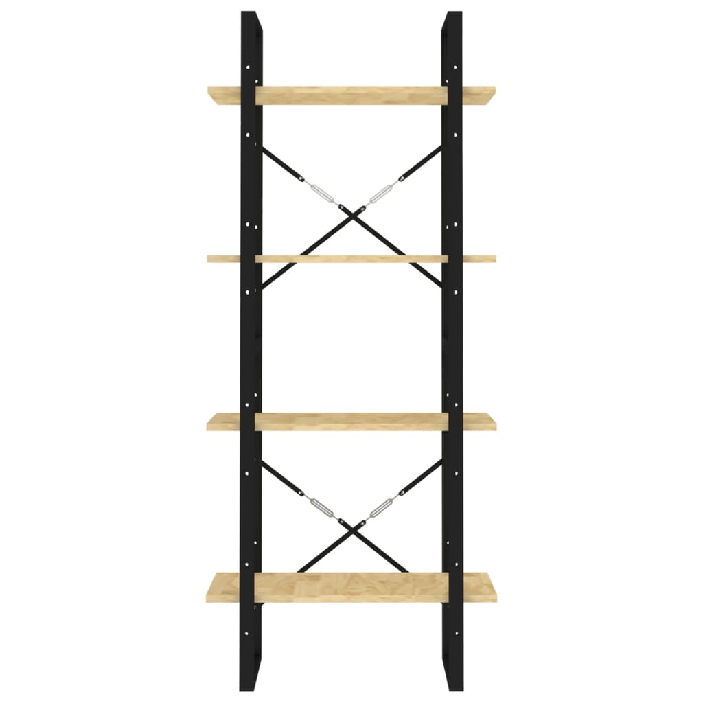 Βιβλιοθήκη με 4 Ράφια από Μασίφ Ξύλο Πεύκου 60x30x140 εκ. - Pakobazaar