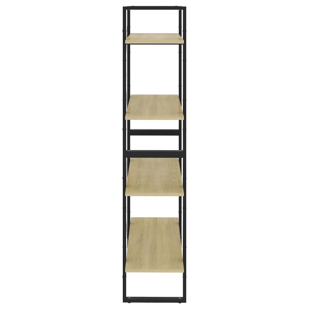 Βιβλιοθήκη με 4 Ράφια Sonoma Δρυς 80x30x140 εκ. από Επεξ. Ξύλο