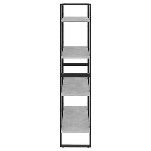 Βιβλιοθήκη με 4 Ράφια Γκρι Σκυρ. 80x30x140 εκ. από Επεξ. Ξύλο - Pakobazaar