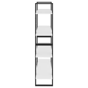 Βιβλιοθήκη με 4 Ράφια Λευκή 100 x 30 x 140 εκ. από Επεξ. Ξύλο