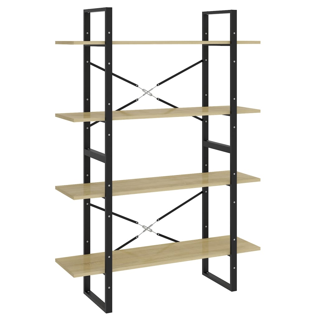 Βιβλιοθήκη με 4 Ράφια Sonoma Δρυς 100x30x140 εκ από Επεξ. Ξύλο