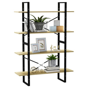 Βιβλιοθήκη με 4 Ράφια Sonoma Δρυς 100x30x140 εκ από Επεξ. Ξύλο