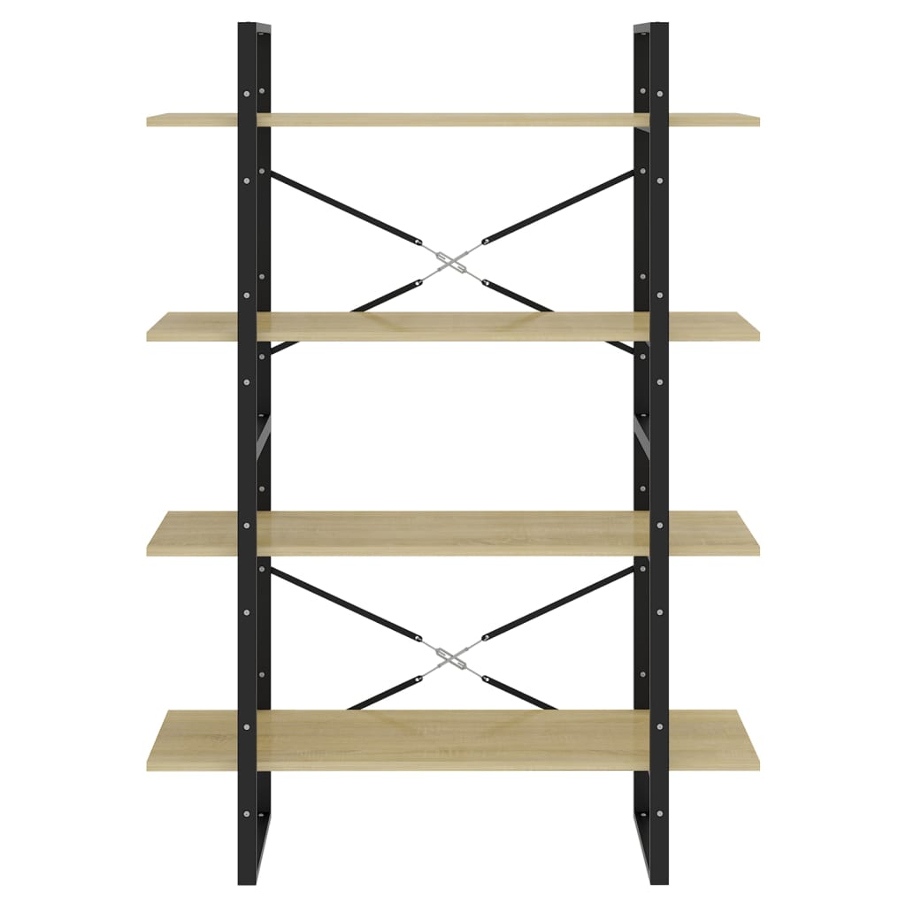 Βιβλιοθήκη με 4 Ράφια Sonoma Δρυς 100x30x140 εκ από Επεξ. Ξύλο