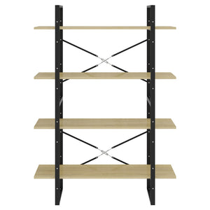 Βιβλιοθήκη με 4 Ράφια Sonoma Δρυς 100x30x140 εκ από Επεξ. Ξύλο