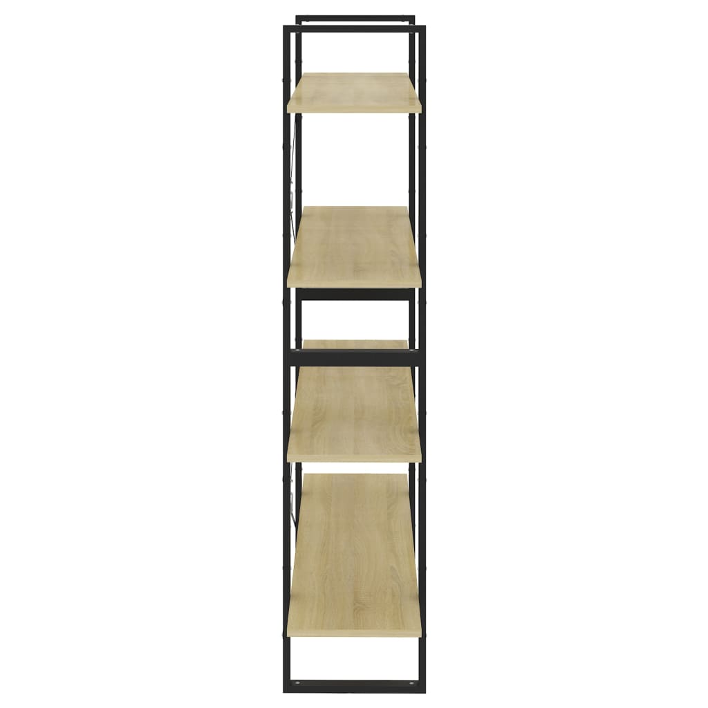 Βιβλιοθήκη με 4 Ράφια Sonoma Δρυς 100x30x140 εκ από Επεξ. Ξύλο