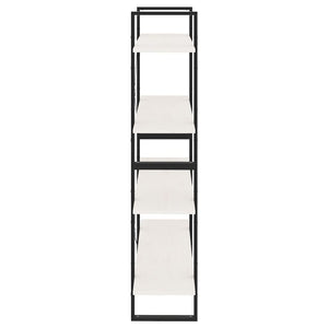 Βιβλιοθήκη με 4 Ράφια Λευκή 100x30x140 εκ από Μασίφ Ξύλο Πεύκου