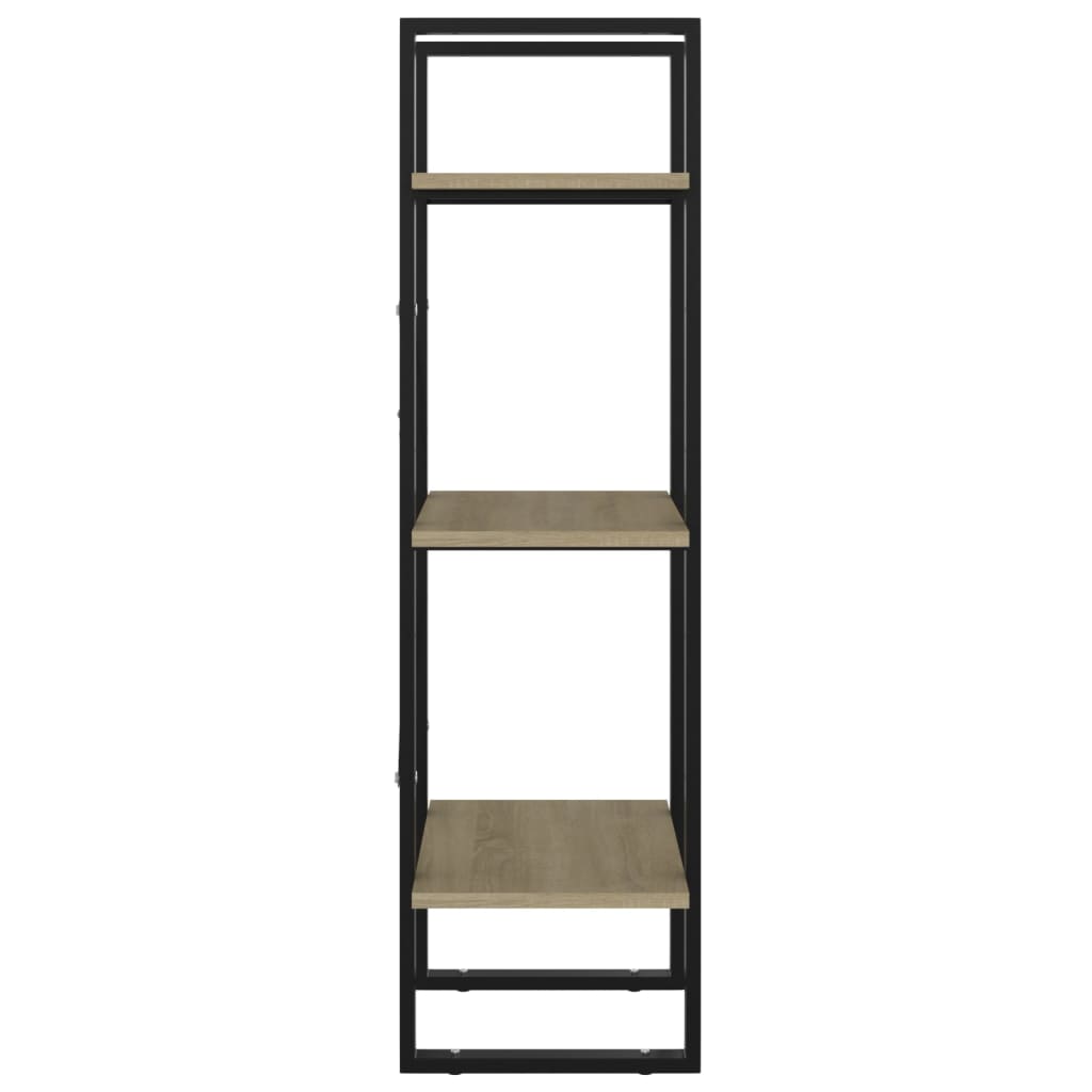 Βιβλιοθήκη με 3 Ράφια Sonoma Δρυς 40x30x105 εκ. από Επεξ. Ξύλο