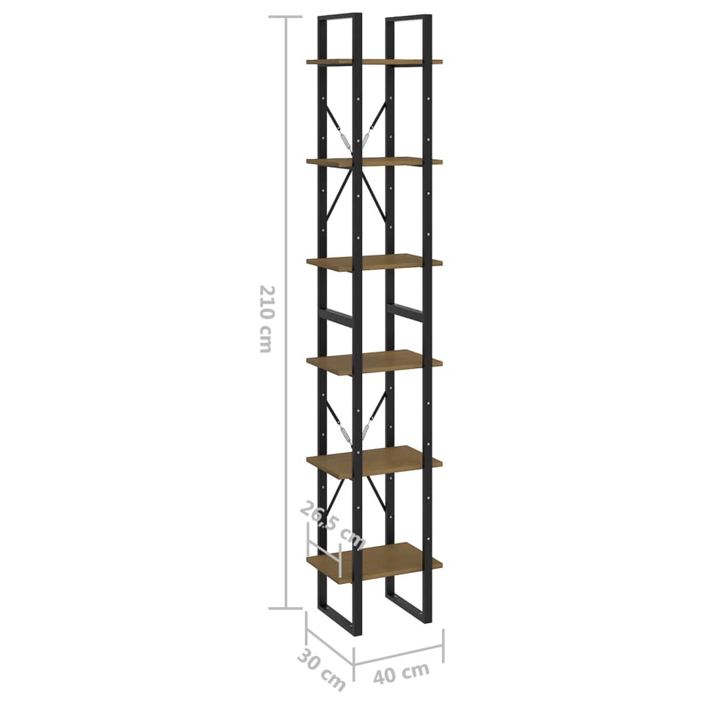 Ραφιέρα 40 x 30 x 210 εκ. από Μασίφ Ξύλο Πεύκου