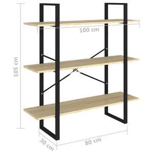 Βιβλιοθήκη Χρώμα Sonoma Δρυς 100 x 30 x 105 εκ. από Επεξ. Ξύλο