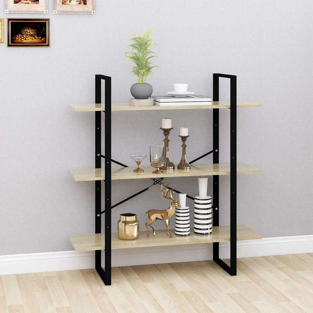 Βιβλιοθήκη Χρώμα Sonoma Δρυς 100 x 30 x 105 εκ. από Επεξ. Ξύλο