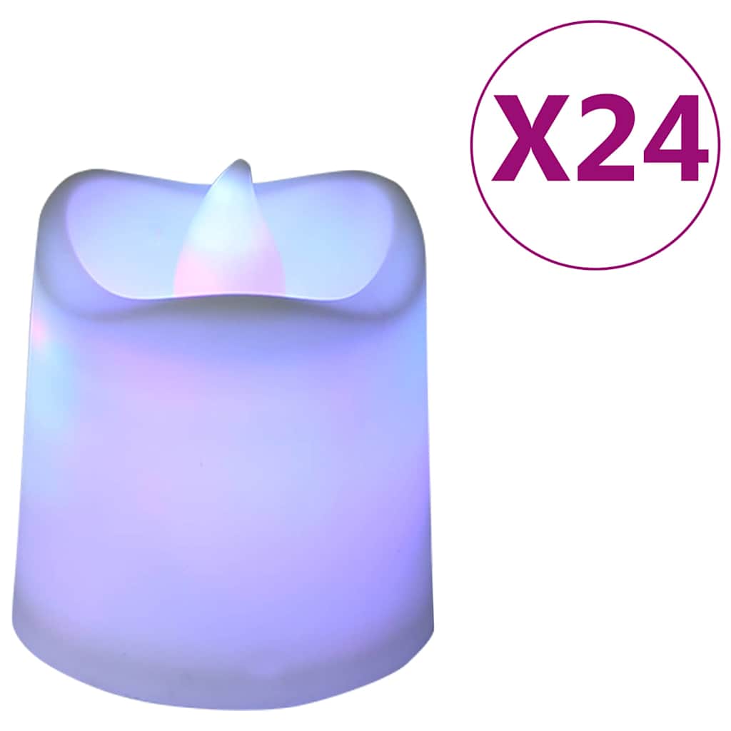 Ρεσώ Χωρίς Φλόγα Ηλεκτρικά LED 24 τεμ. Πολύχρωμα