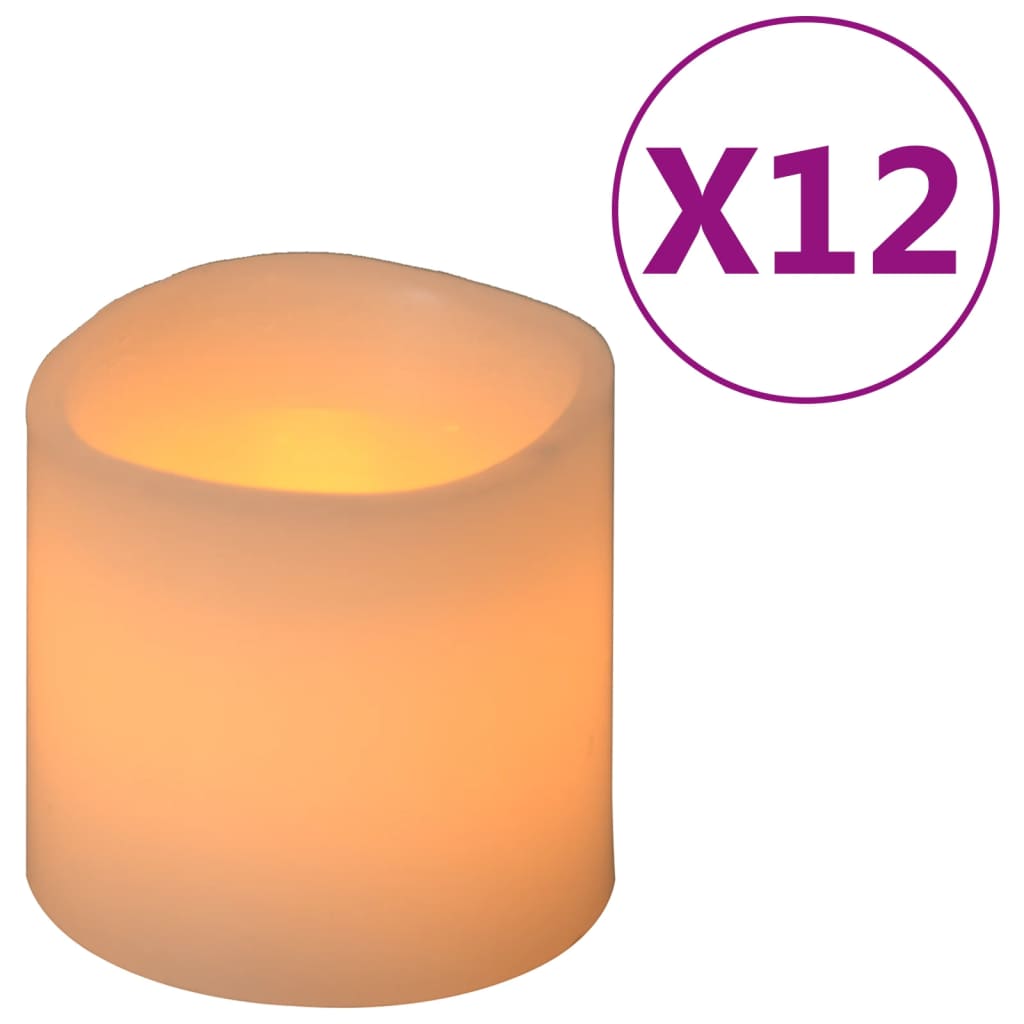 Κεριά LED Ηλεκτρ. 12 τεμ. Θερμό Λευκό