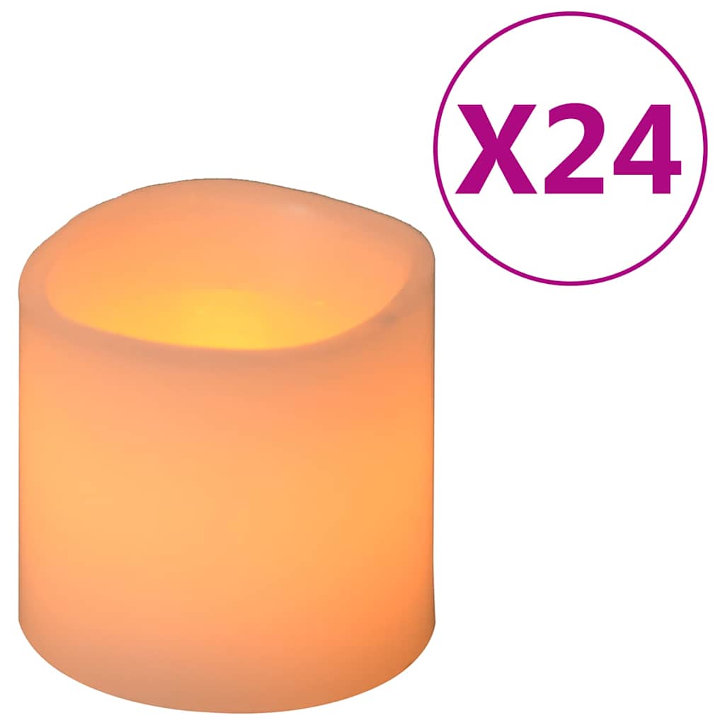 Κεριά LED Ηλεκτρ. 24 τεμ. Θερμό Λευκό