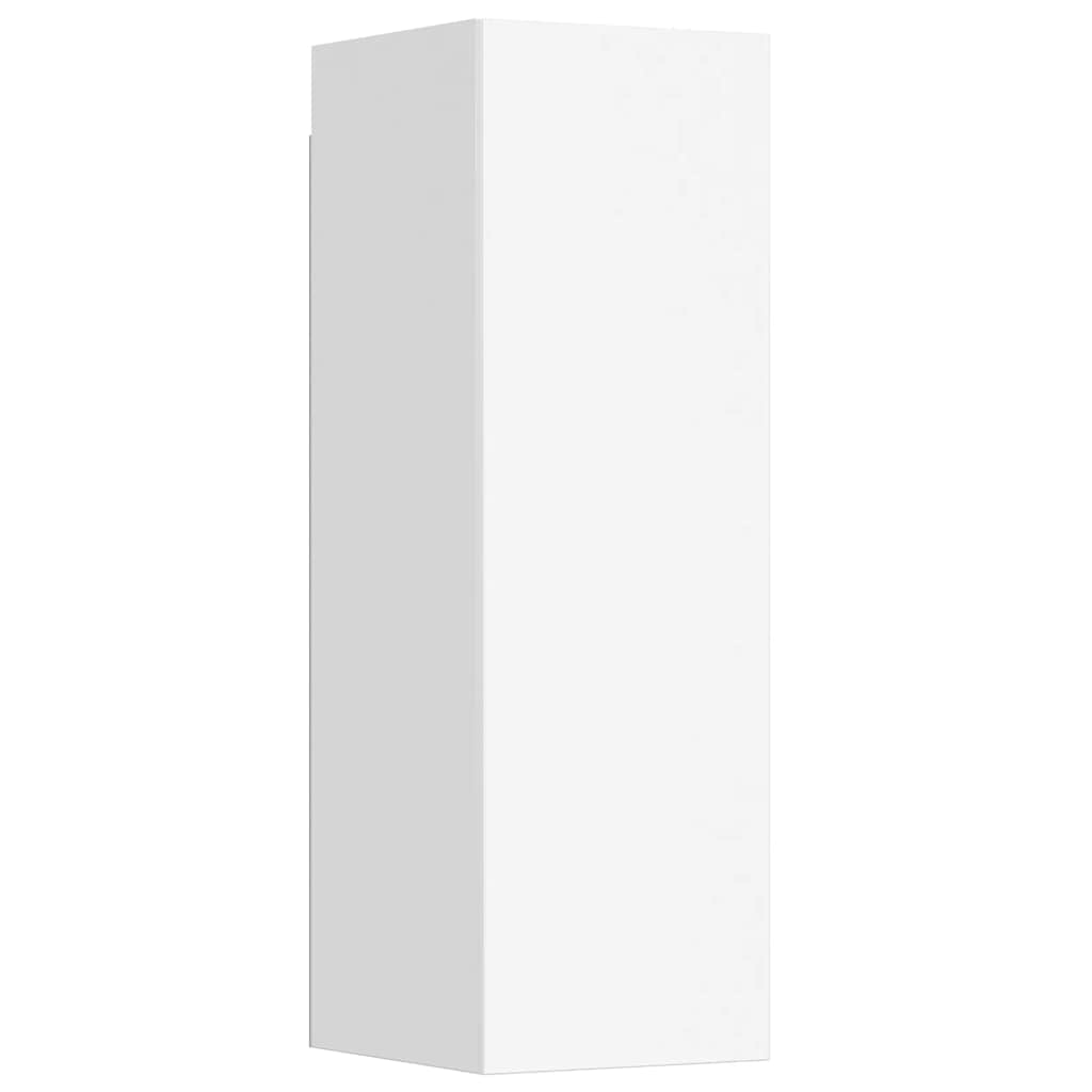 Έπιπλα Τηλεόρασης Σετ 3 Τεμαχίων Λευκό από Επεξ. Ξύλο - PAKOBAZAAR