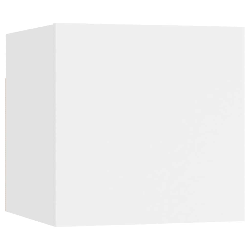 Σετ Επίπλων Τηλεόρασης 8 Τεμαχίων Λευκό από Επεξεργασμένο Ξύλο - PAKOBAZAAR