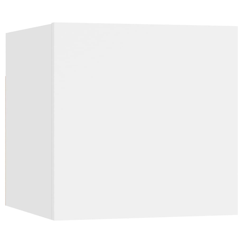 Έπιπλα Τηλεόρασης Σετ 7 Τεμαχίων Λευκό από Μοριοσανίδα - PAKOBAZAAR