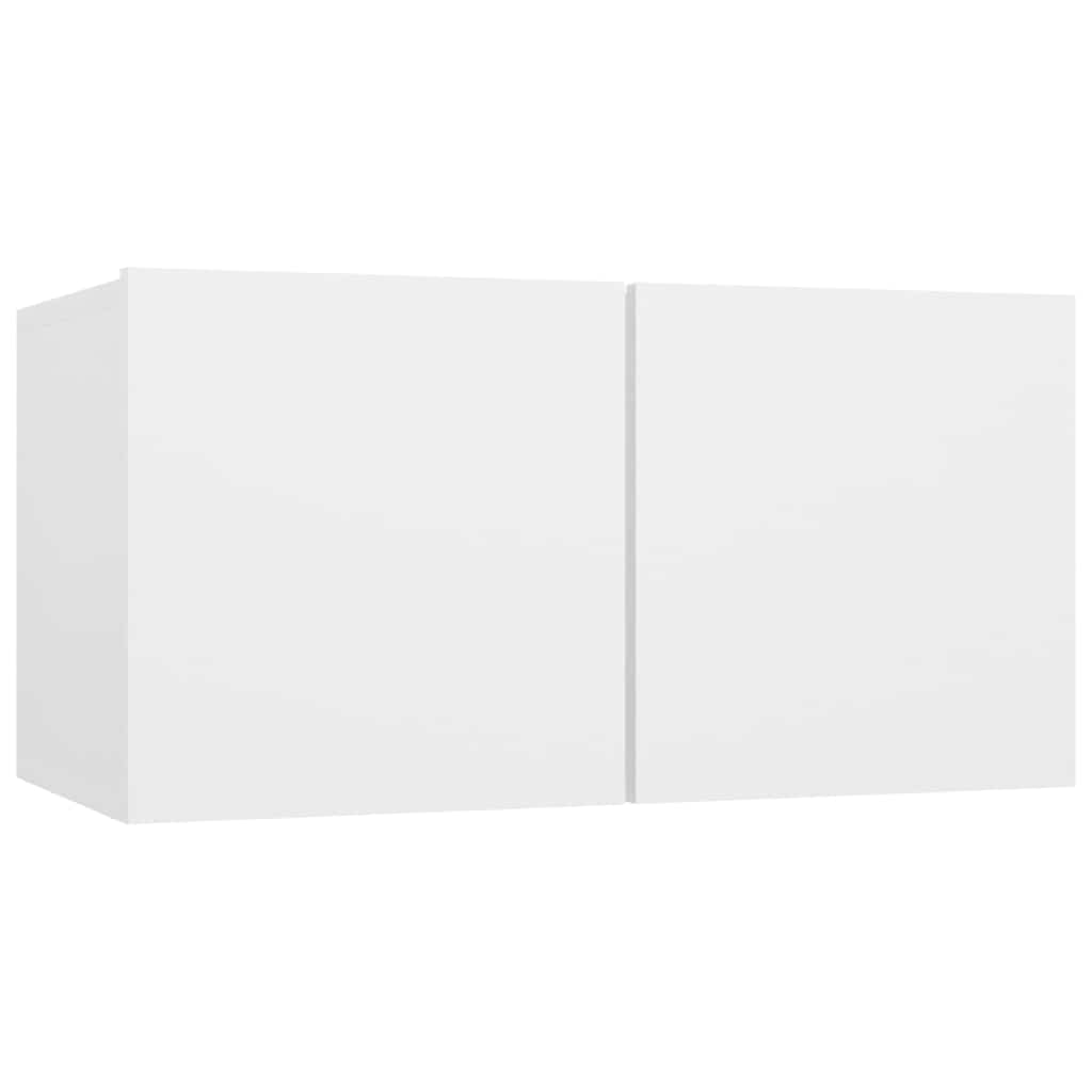 Σετ Επίπλου Τηλεόρασης 7 Τεμαχίων Λευκό από Επεξεργασμένο Ξύλο - PAKOBAZAAR